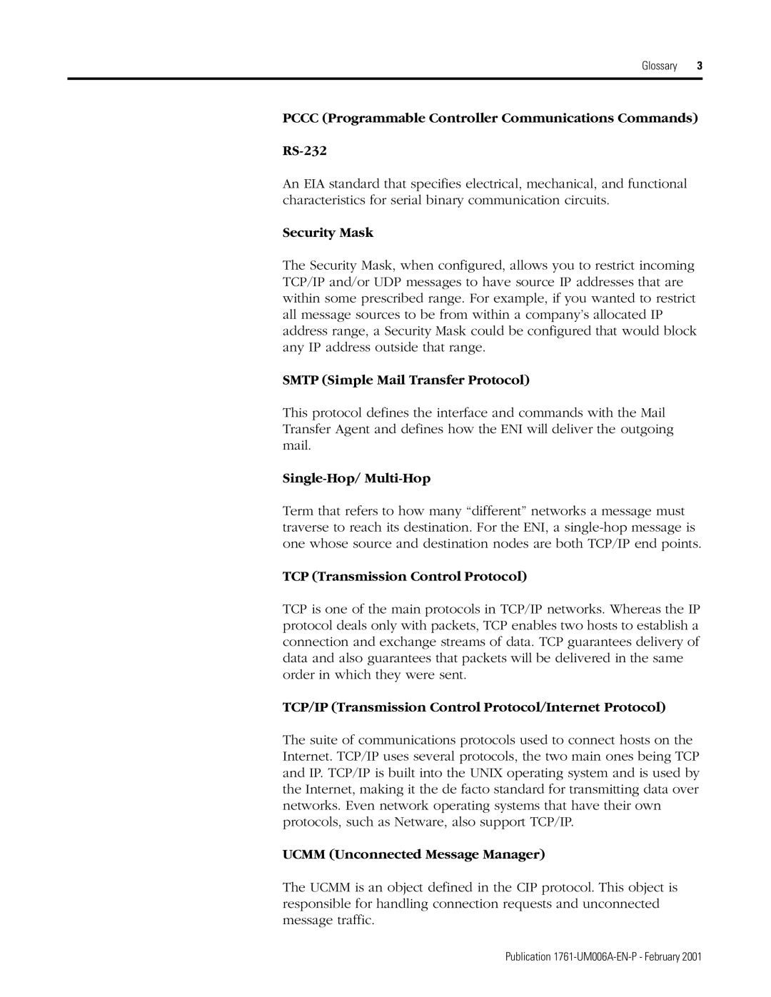 HP MicroLogix 1761-NET-ENI manual Pccc Programmable Controller Communications Commands RS-232 