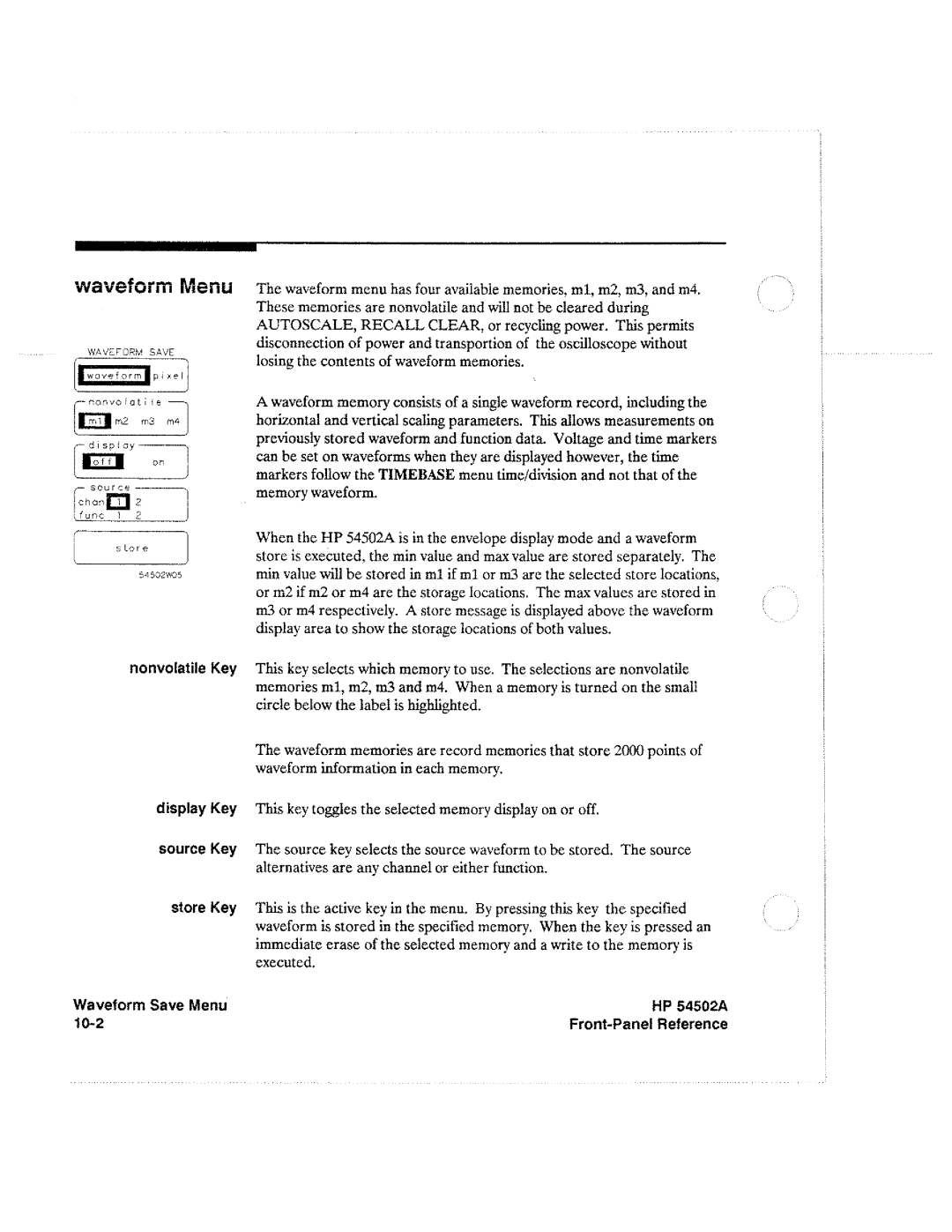 HP Microscope & Magnifier 54502A manual 