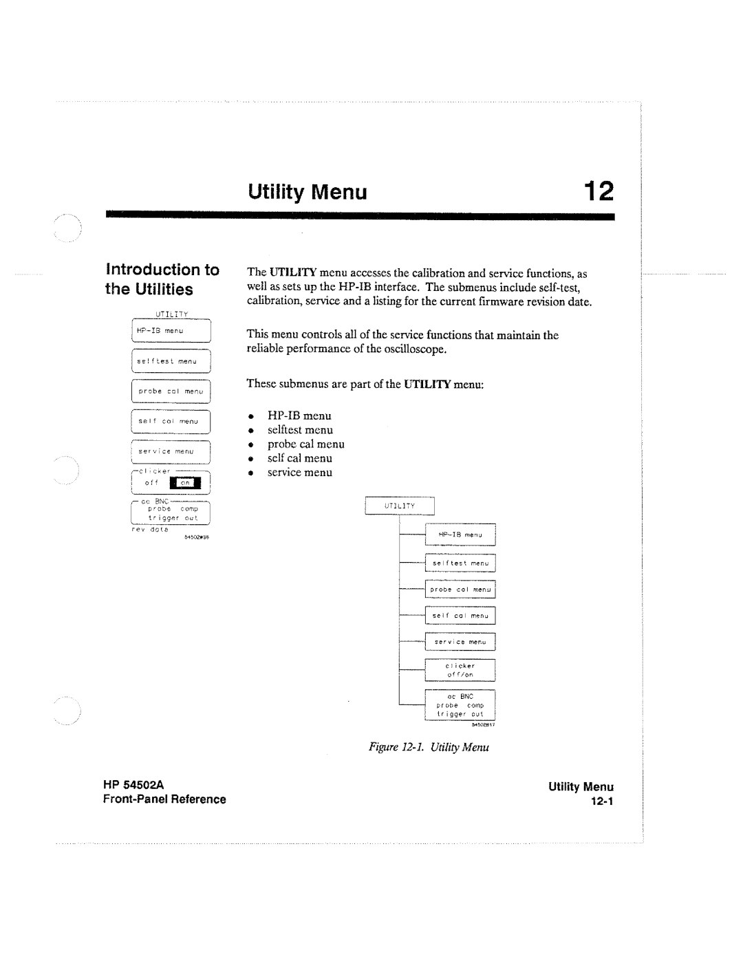 HP Microscope & Magnifier 54502A manual 