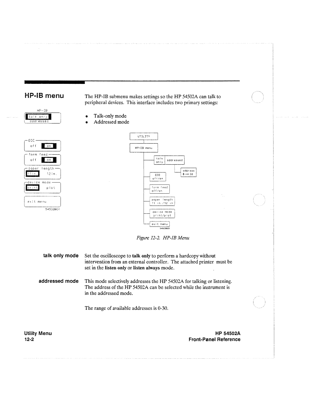 HP Microscope & Magnifier 54502A manual 