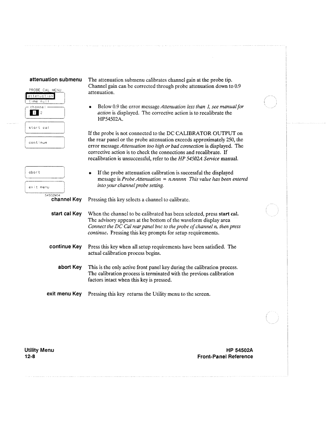 HP Microscope & Magnifier 54502A manual 