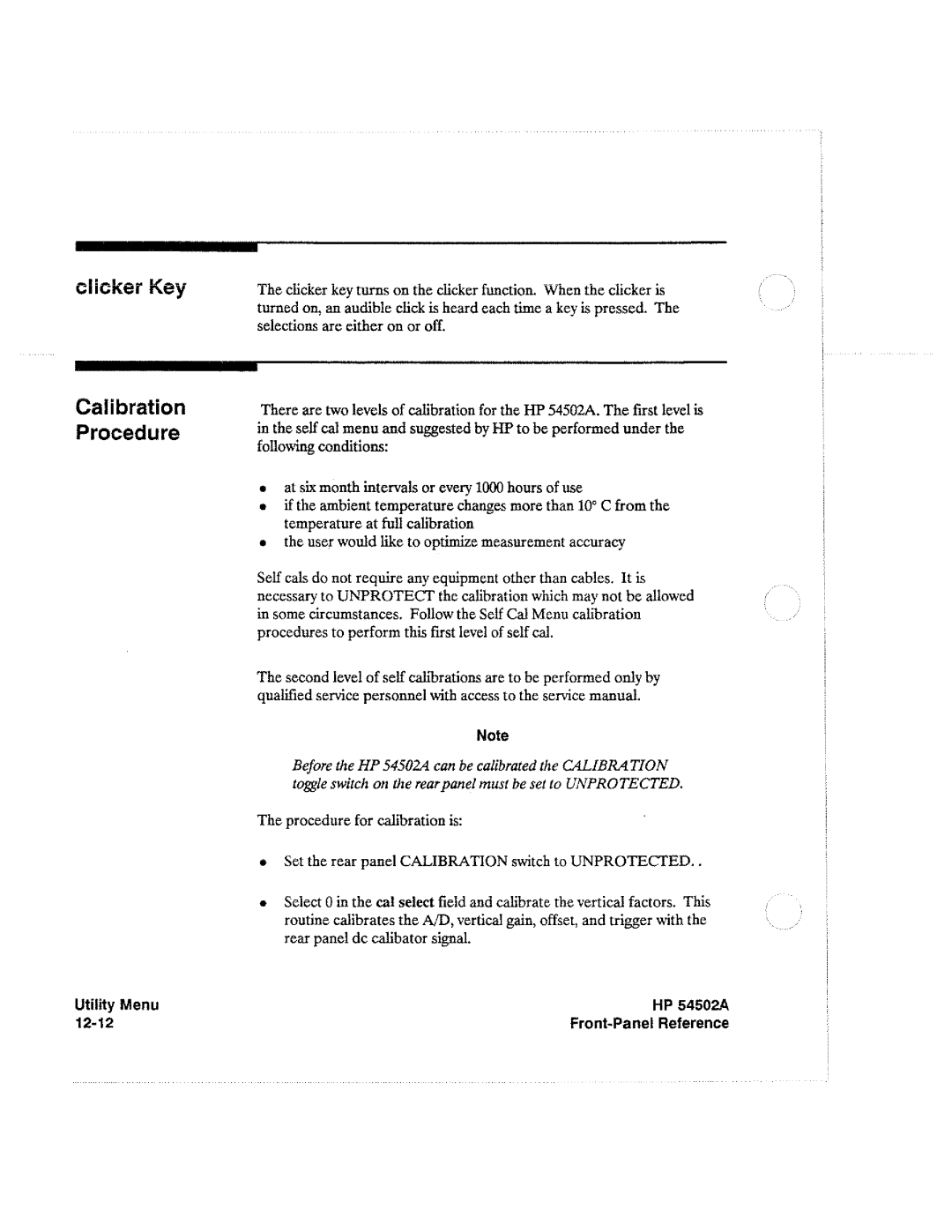 HP Microscope & Magnifier 54502A manual 