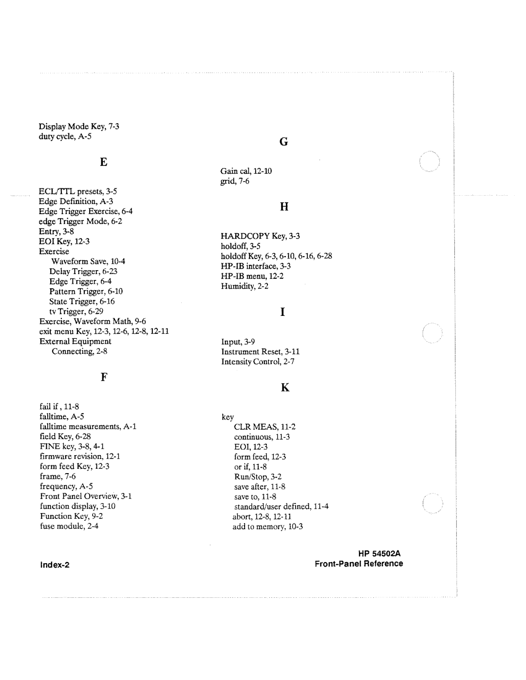 HP Microscope & Magnifier 54502A manual 