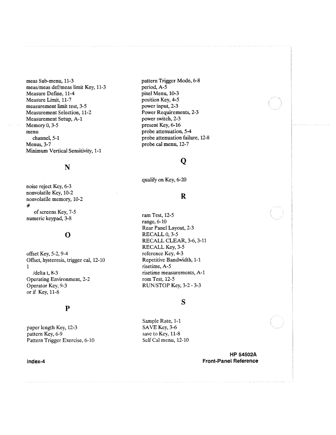 HP Microscope & Magnifier 54502A manual 