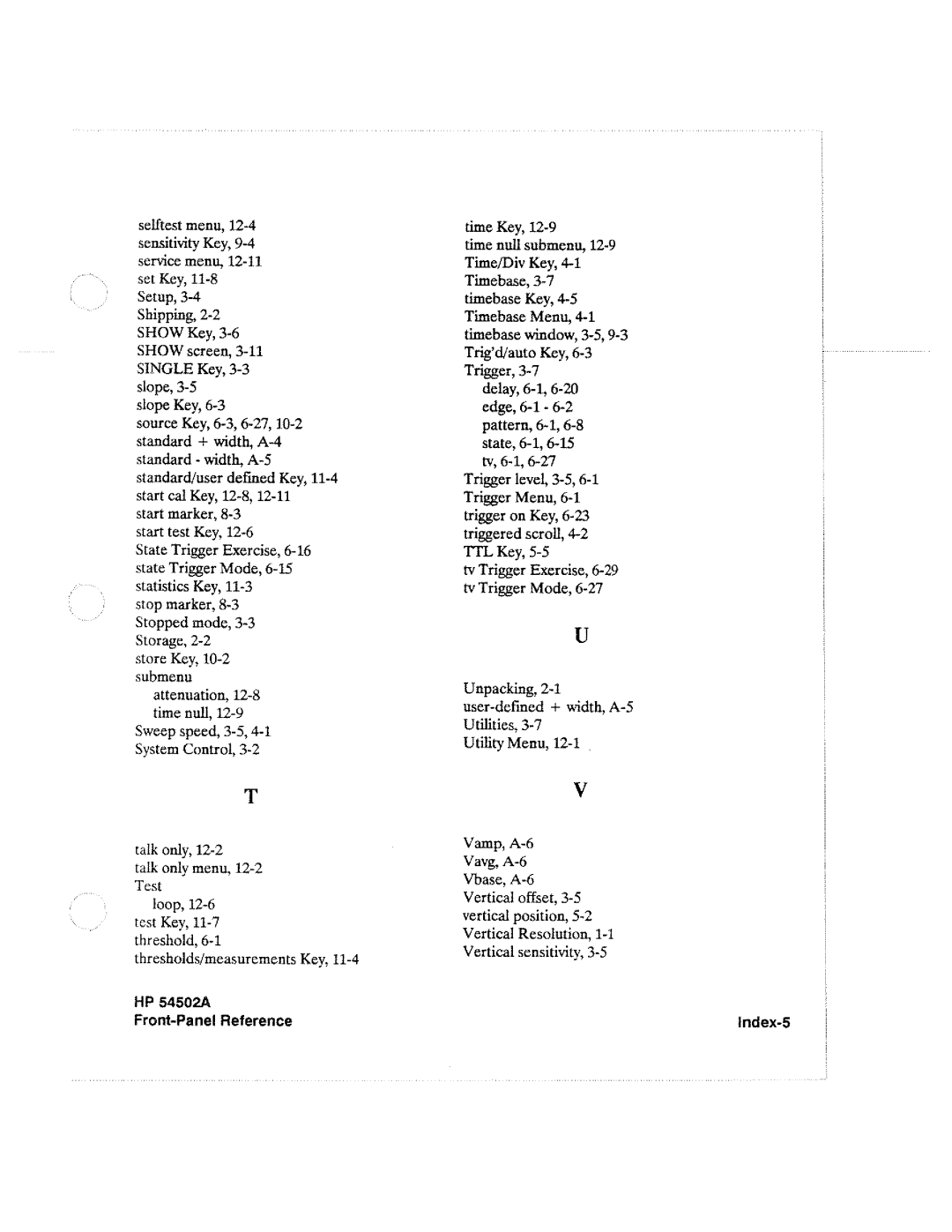 HP Microscope & Magnifier 54502A manual 