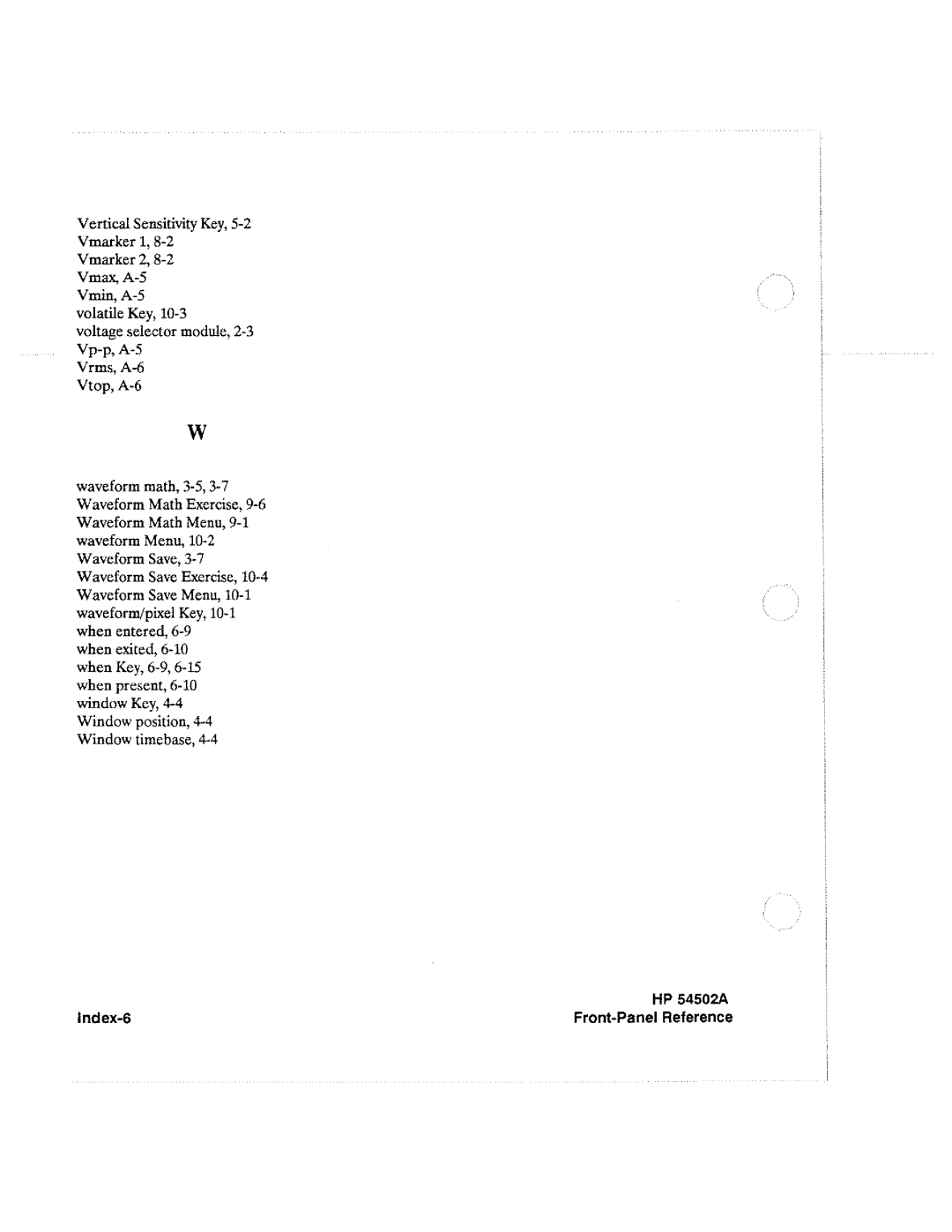 HP Microscope & Magnifier 54502A manual 