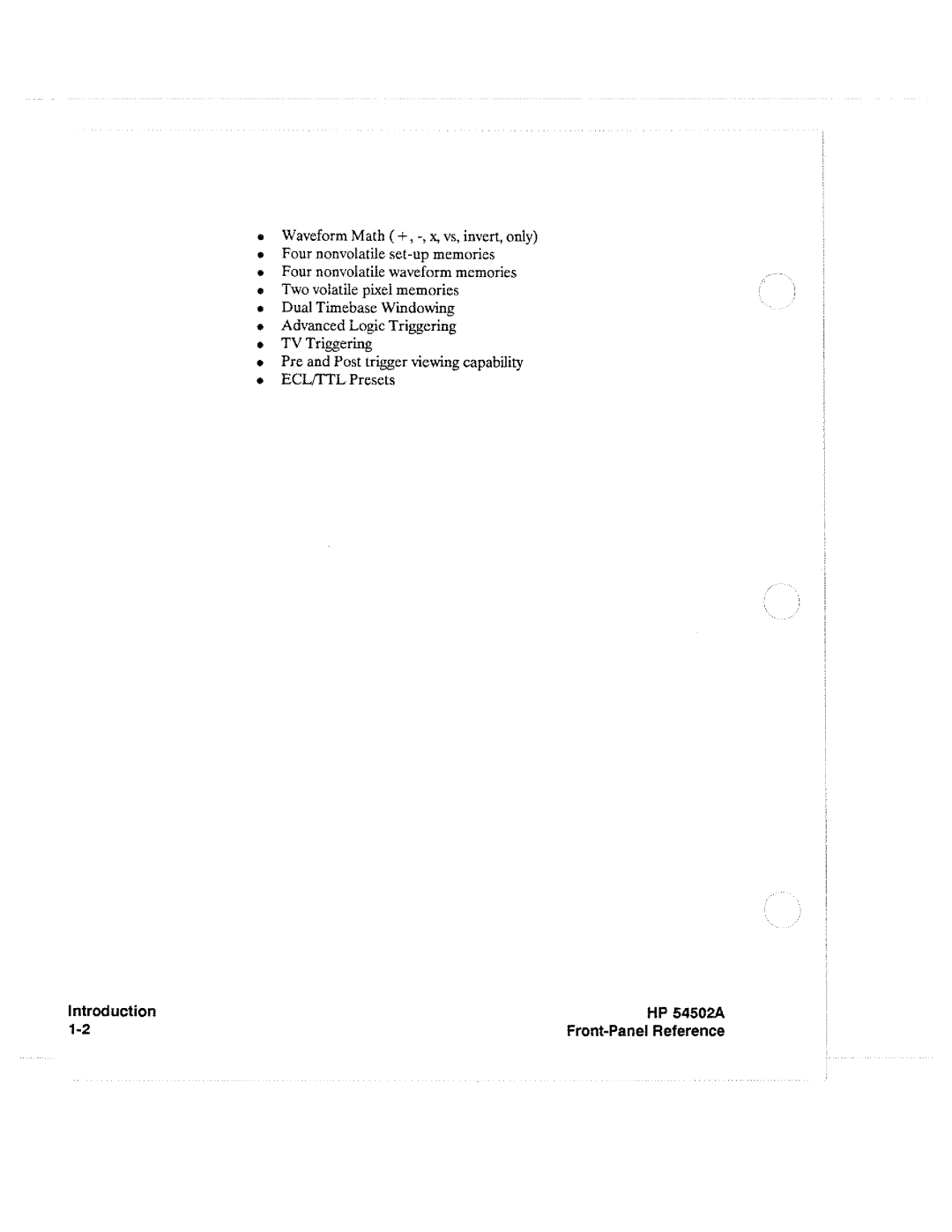 HP Microscope & Magnifier 54502A manual 