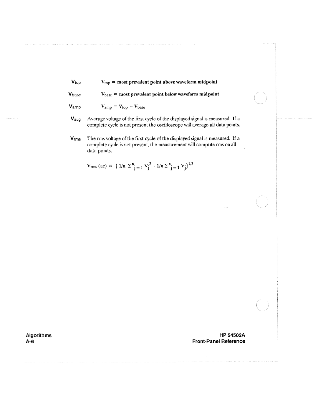 HP Microscope & Magnifier 54502A manual 