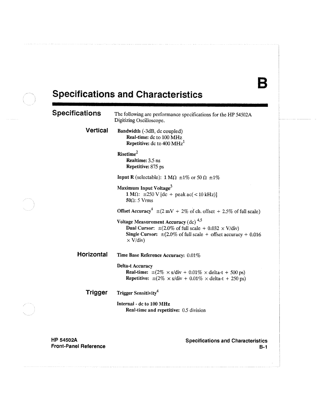 HP Microscope & Magnifier 54502A manual 