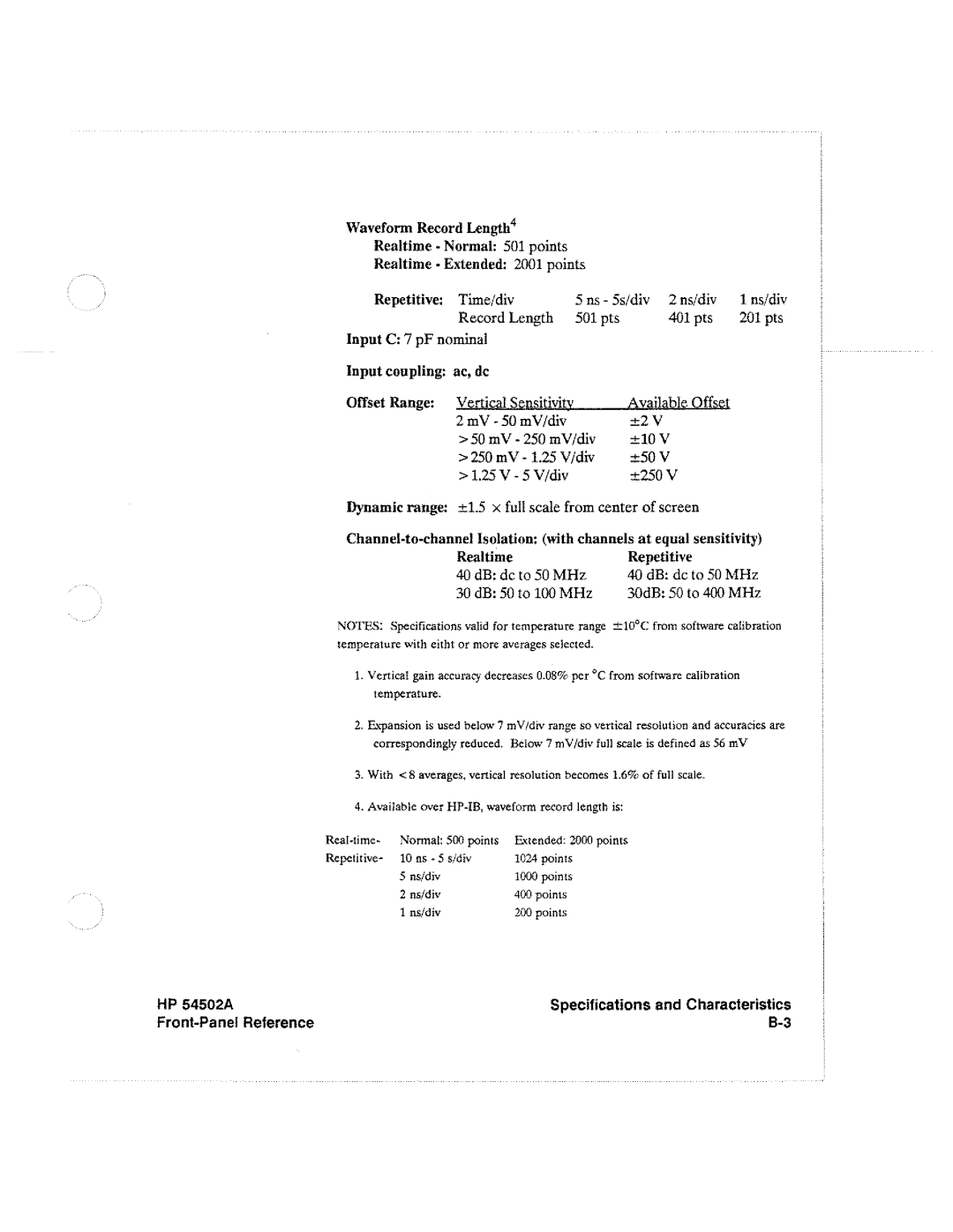 HP Microscope & Magnifier 54502A manual 