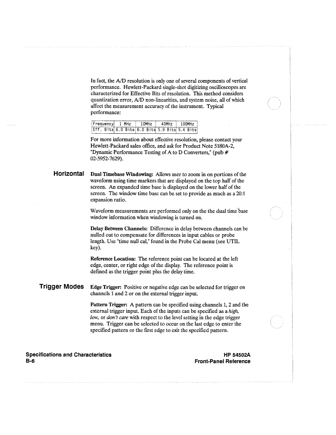 HP Microscope & Magnifier 54502A manual 