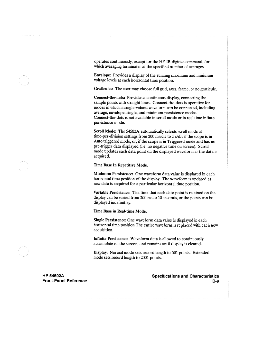 HP Microscope & Magnifier 54502A manual 