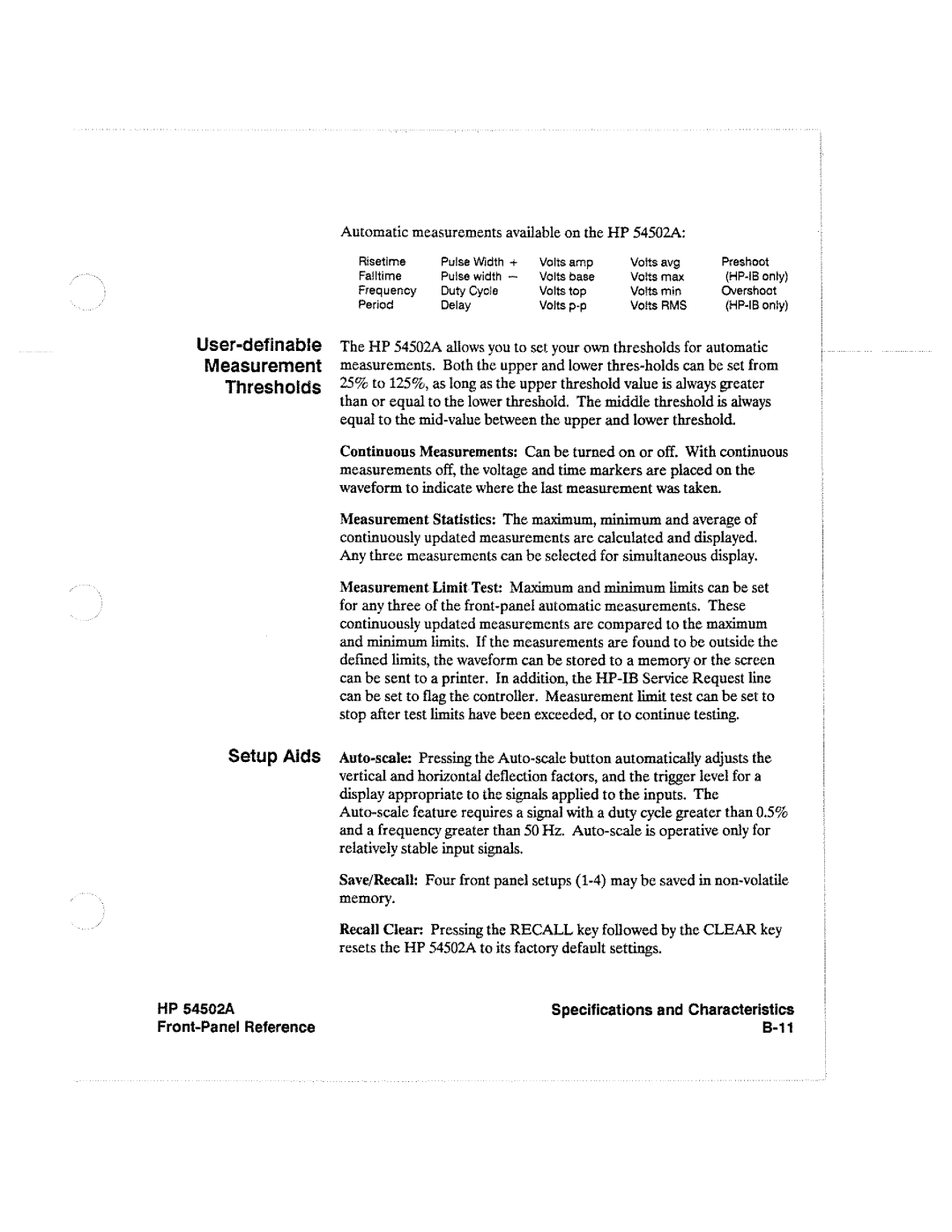 HP Microscope & Magnifier 54502A manual 