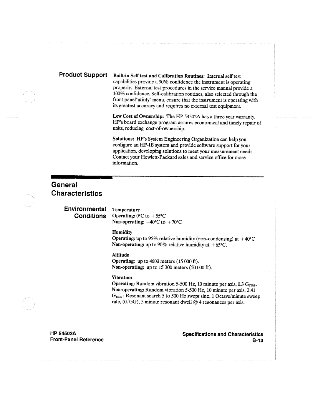 HP Microscope & Magnifier 54502A manual 