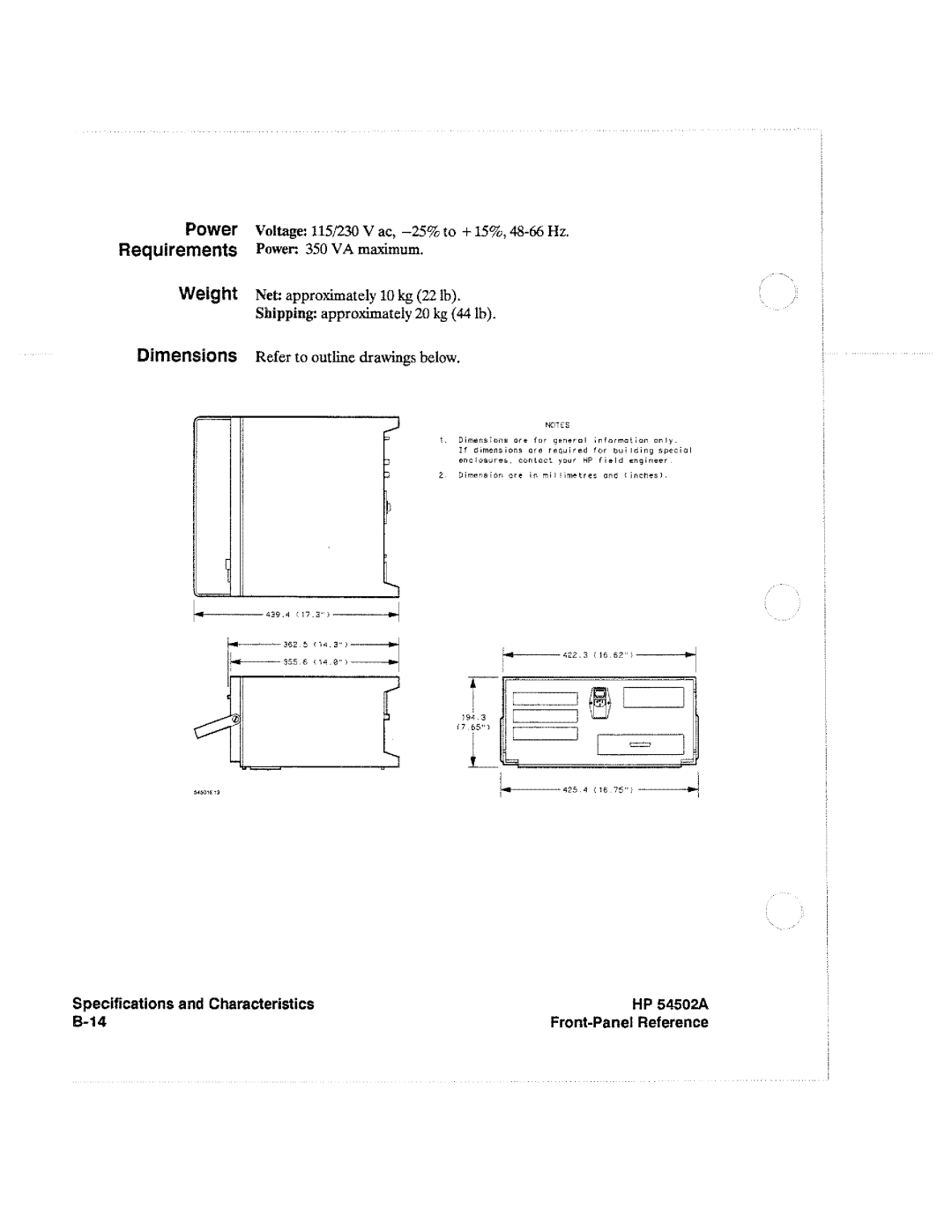 HP Microscope & Magnifier 54502A manual 