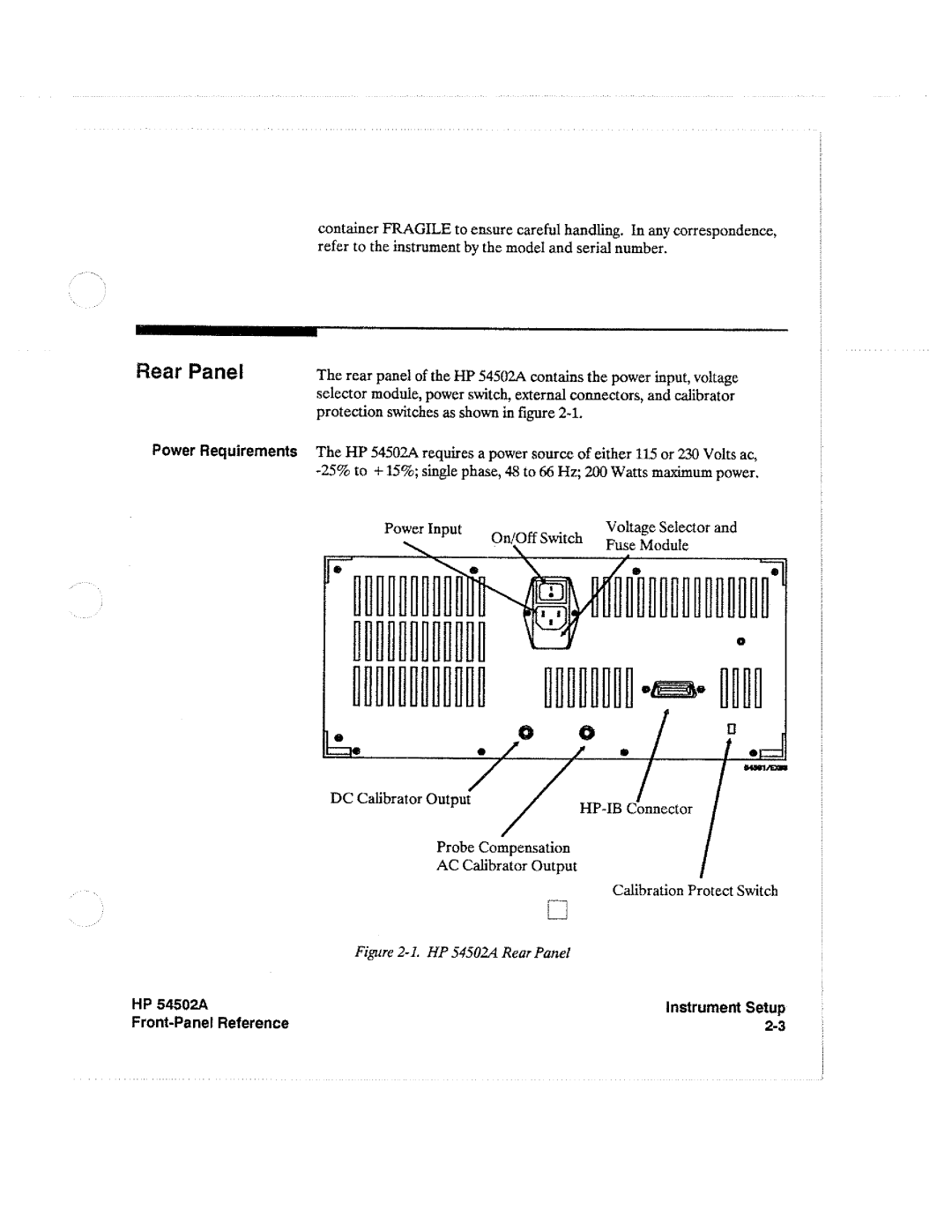 HP Microscope & Magnifier 54502A manual 