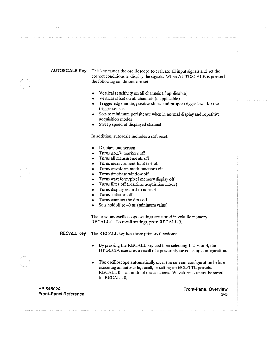 HP Microscope & Magnifier 54502A manual 