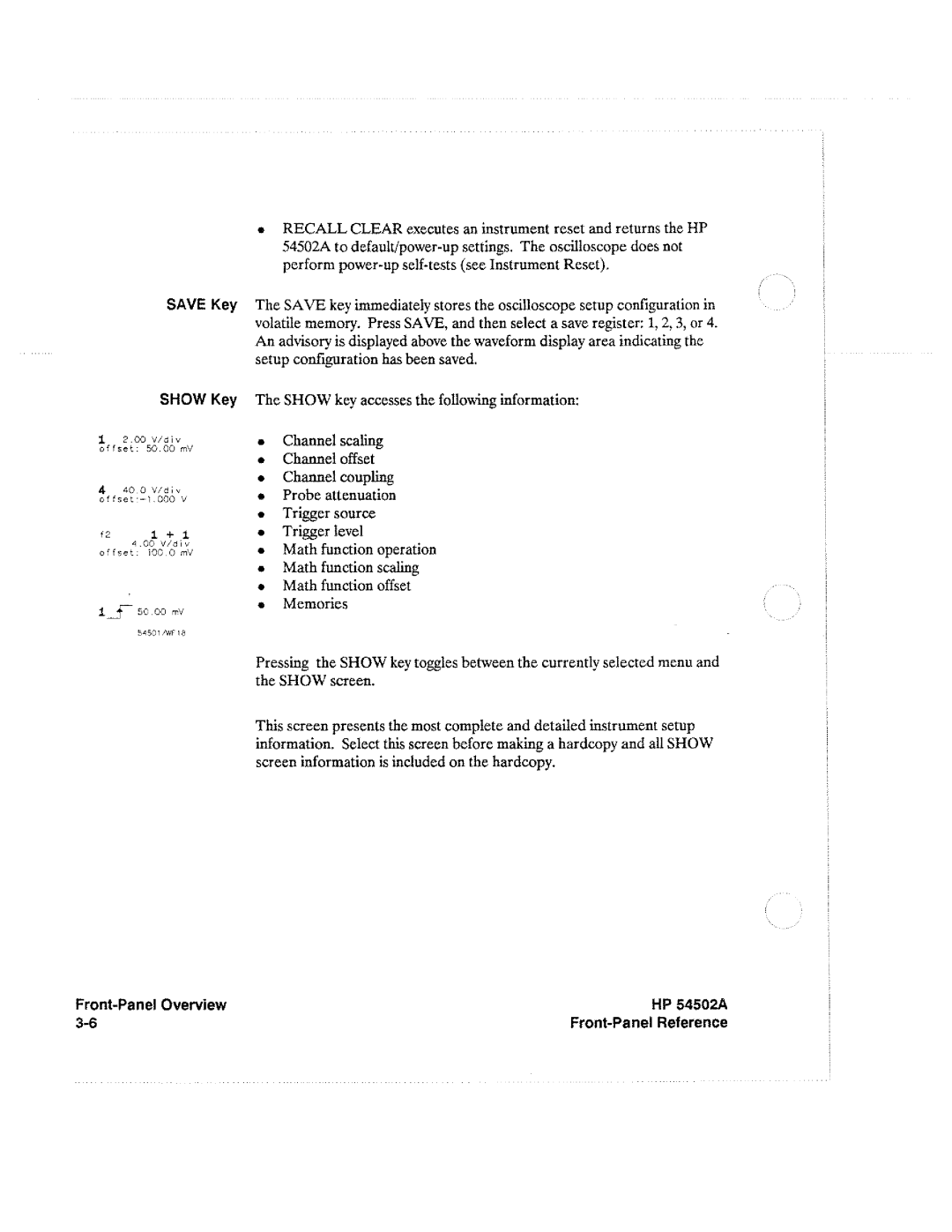 HP Microscope & Magnifier 54502A manual 