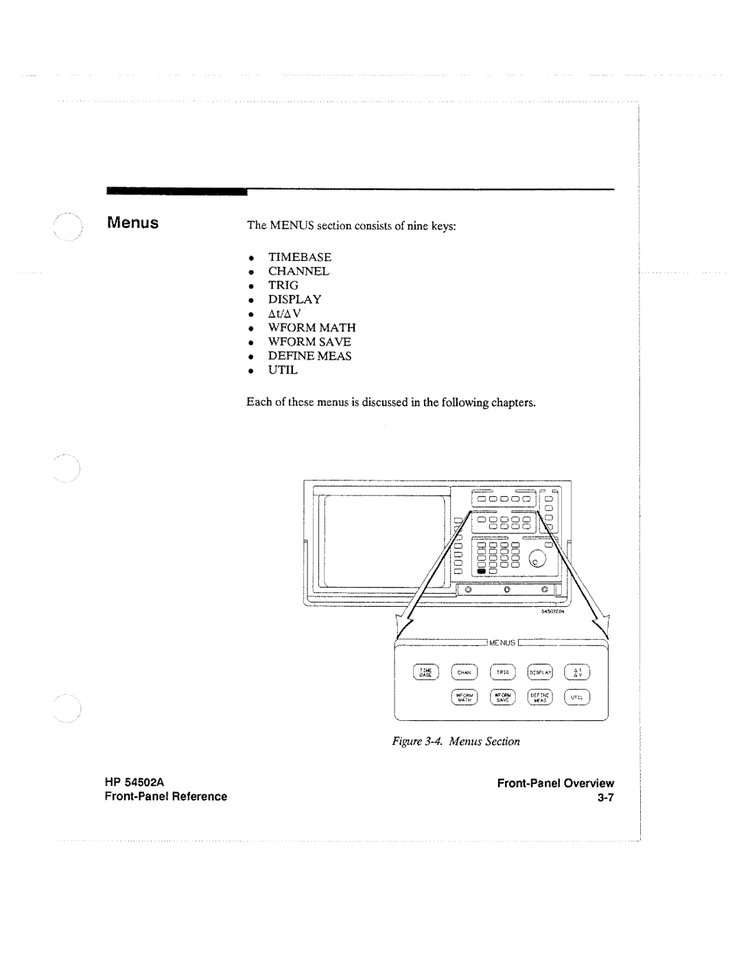 HP Microscope & Magnifier 54502A manual 