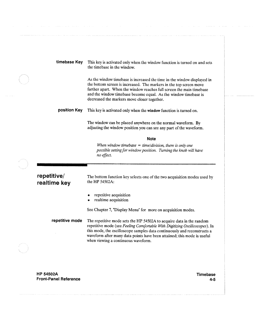 HP Microscope & Magnifier 54502A manual 