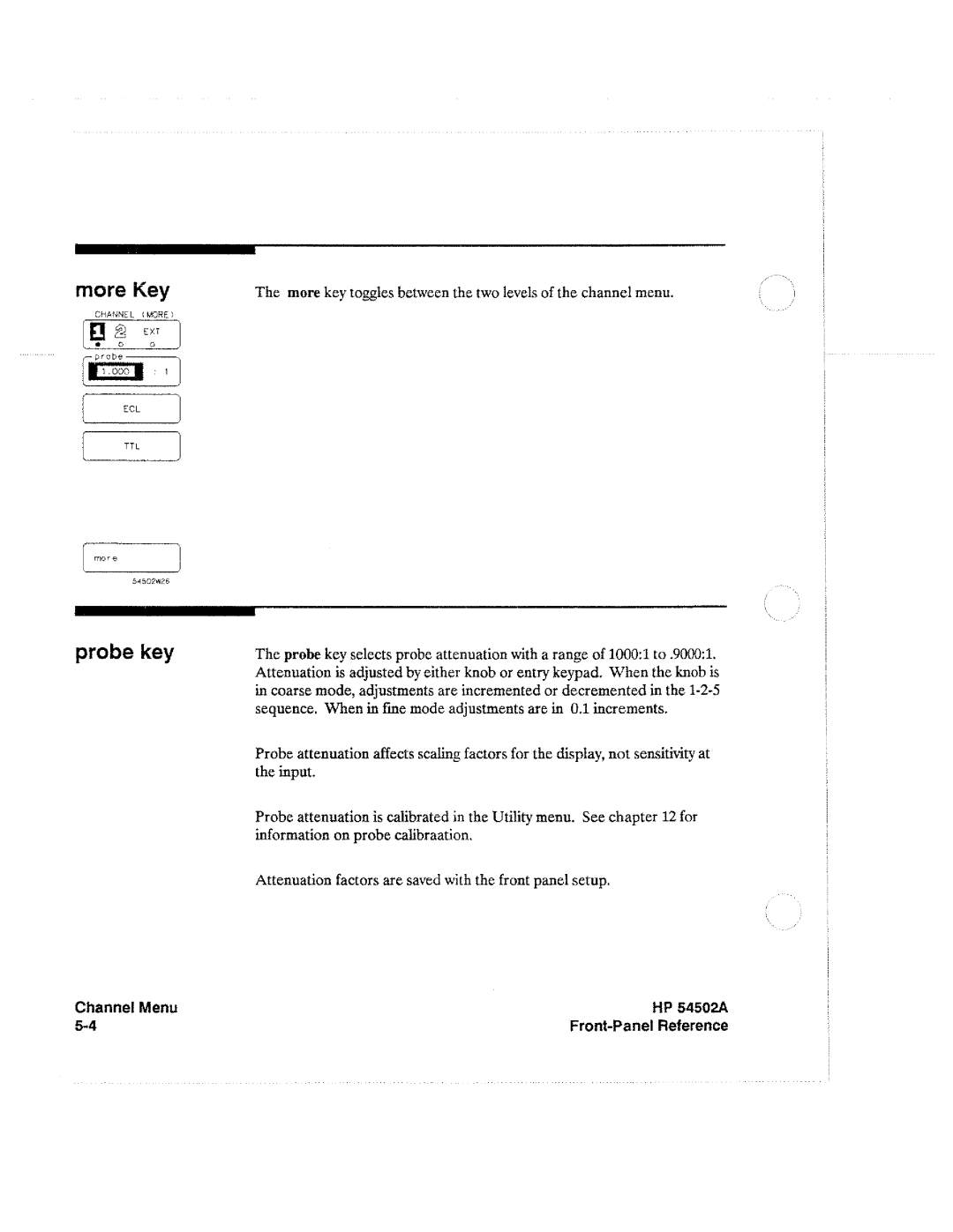 HP Microscope & Magnifier 54502A manual 