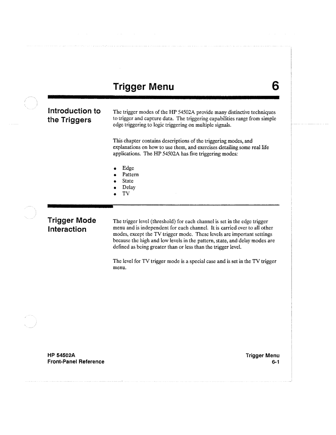 HP Microscope & Magnifier 54502A manual 