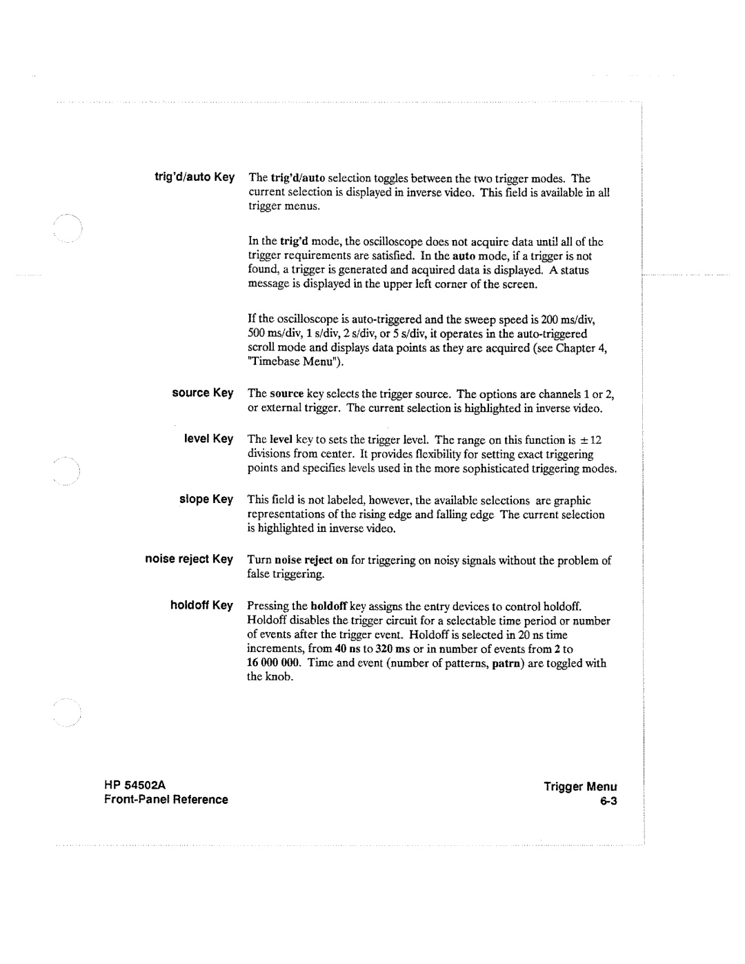 HP Microscope & Magnifier 54502A manual 