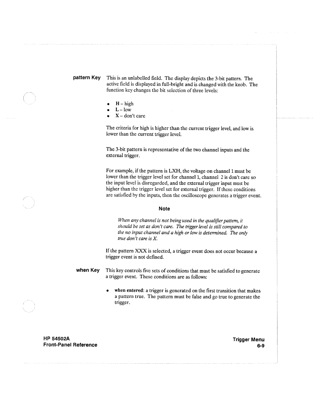 HP Microscope & Magnifier 54502A manual 