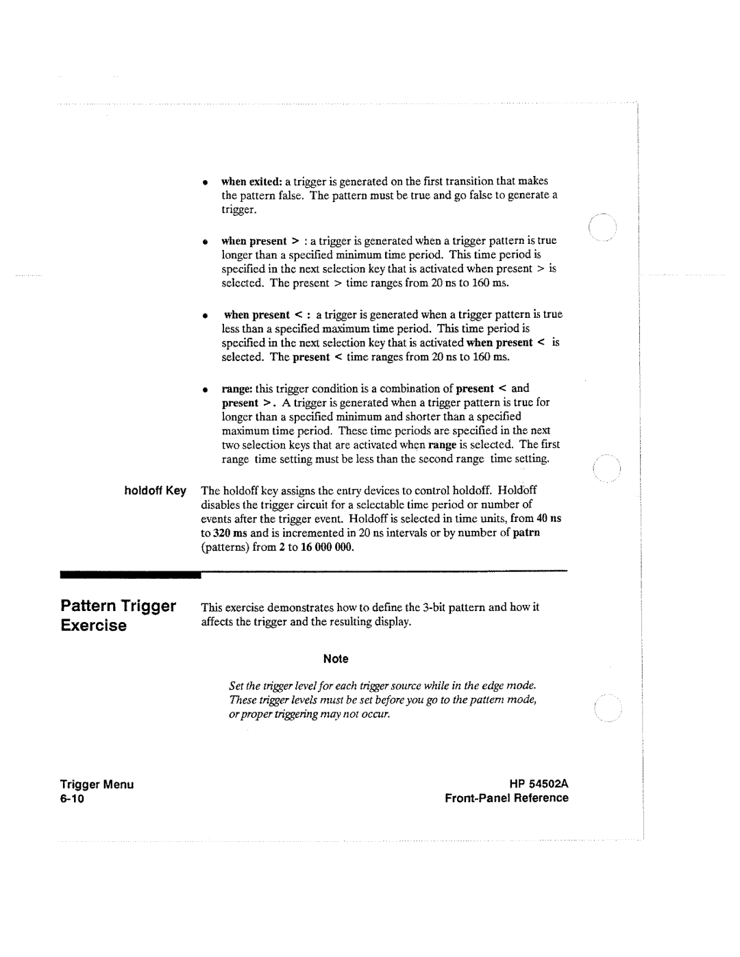 HP Microscope & Magnifier 54502A manual 