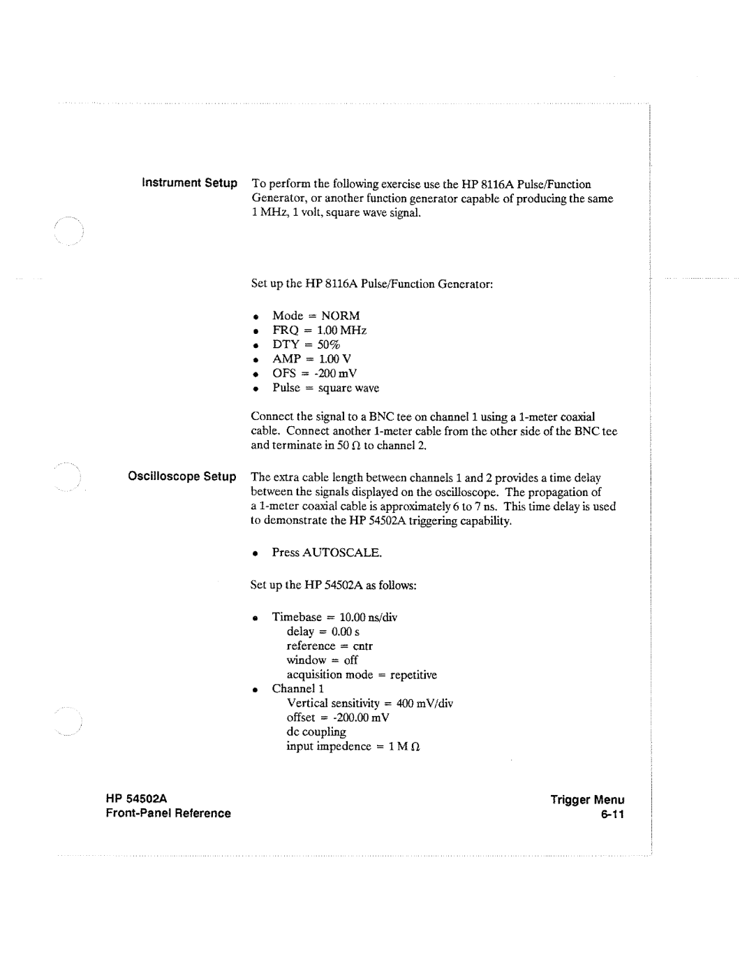 HP Microscope & Magnifier 54502A manual 