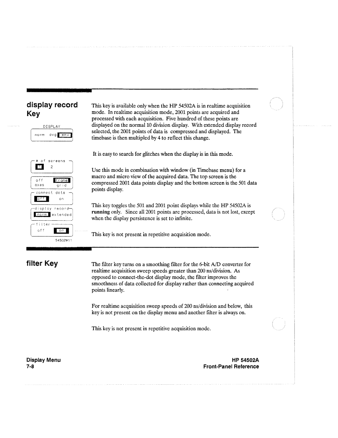 HP Microscope & Magnifier 54502A manual 