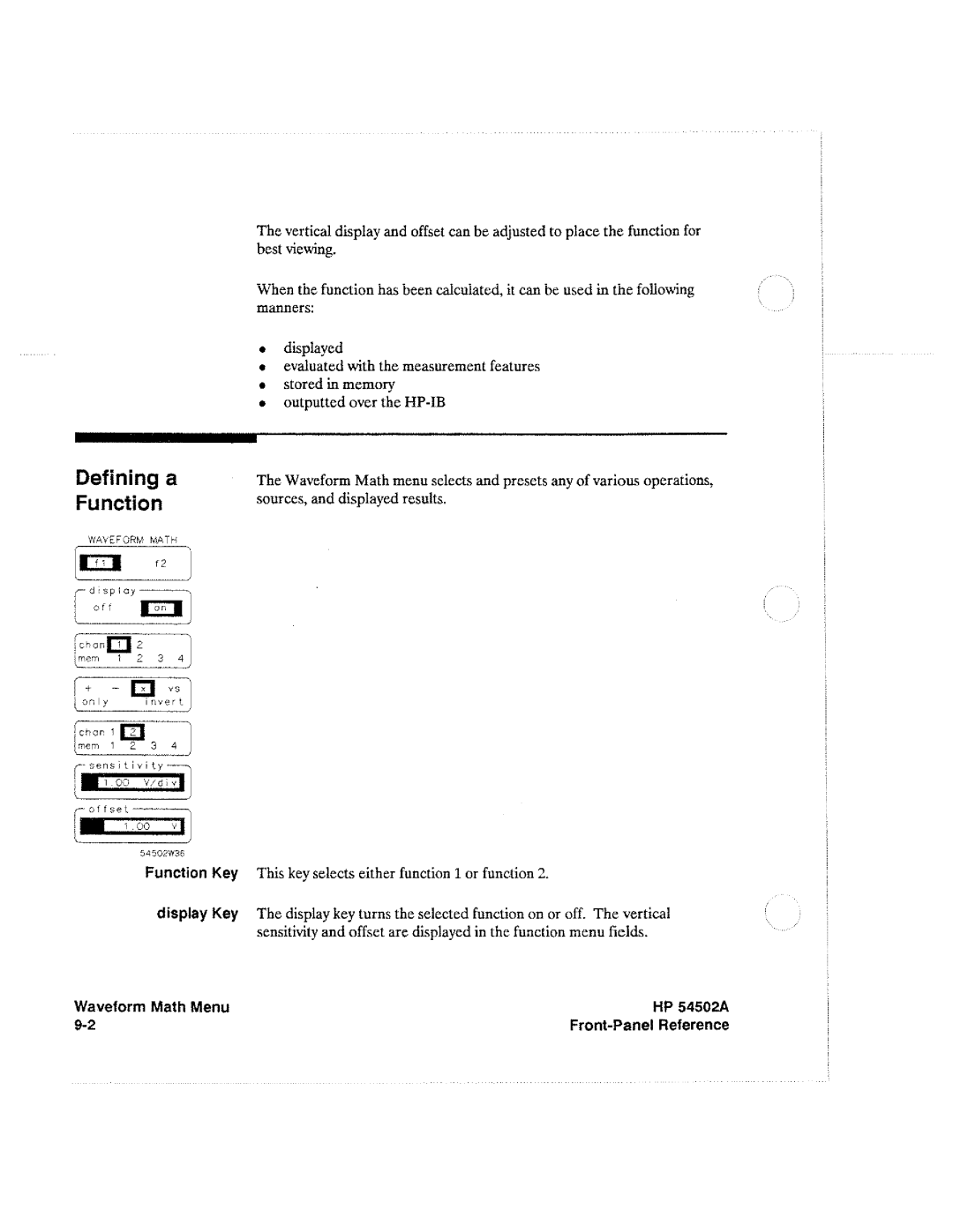 HP Microscope & Magnifier 54502A manual 