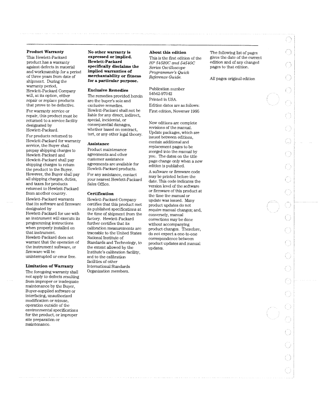 HP Microscope & Magnifier 54540C, Microscope & Magnifier 54520C manual 