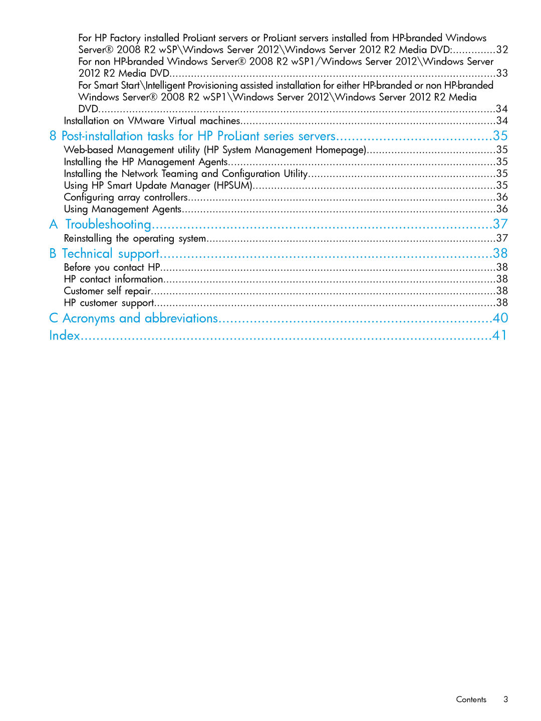 HP Microsoft Windows Server 2008 R2 manual Troubleshooting 