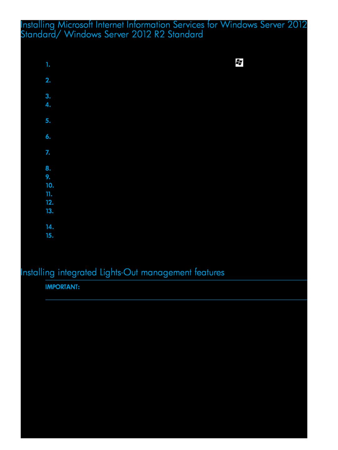 HP Microsoft Windows Server 2012 manual Installing integrated Lights-Out management features 