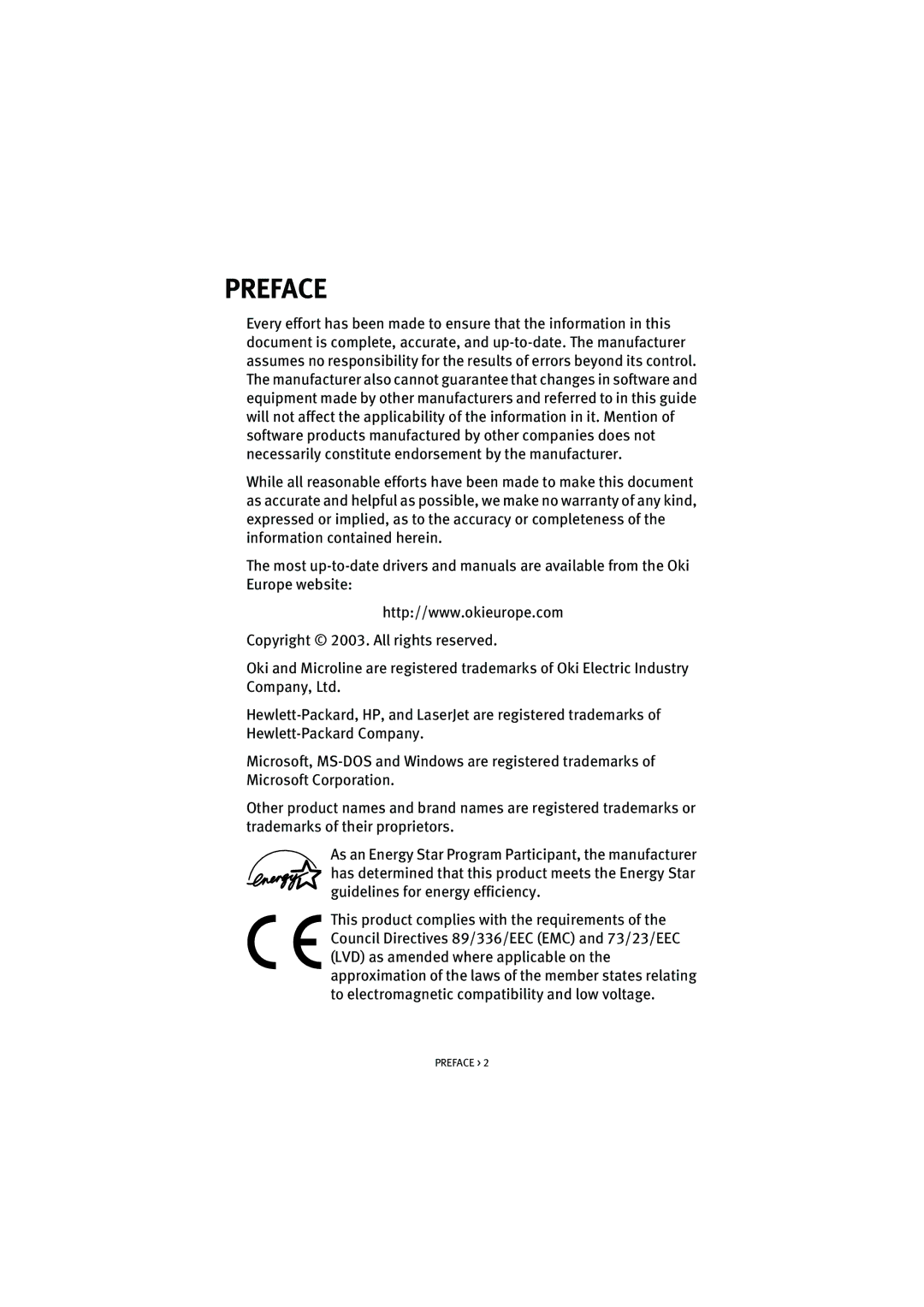 HP ML5590/91 manual Preface 