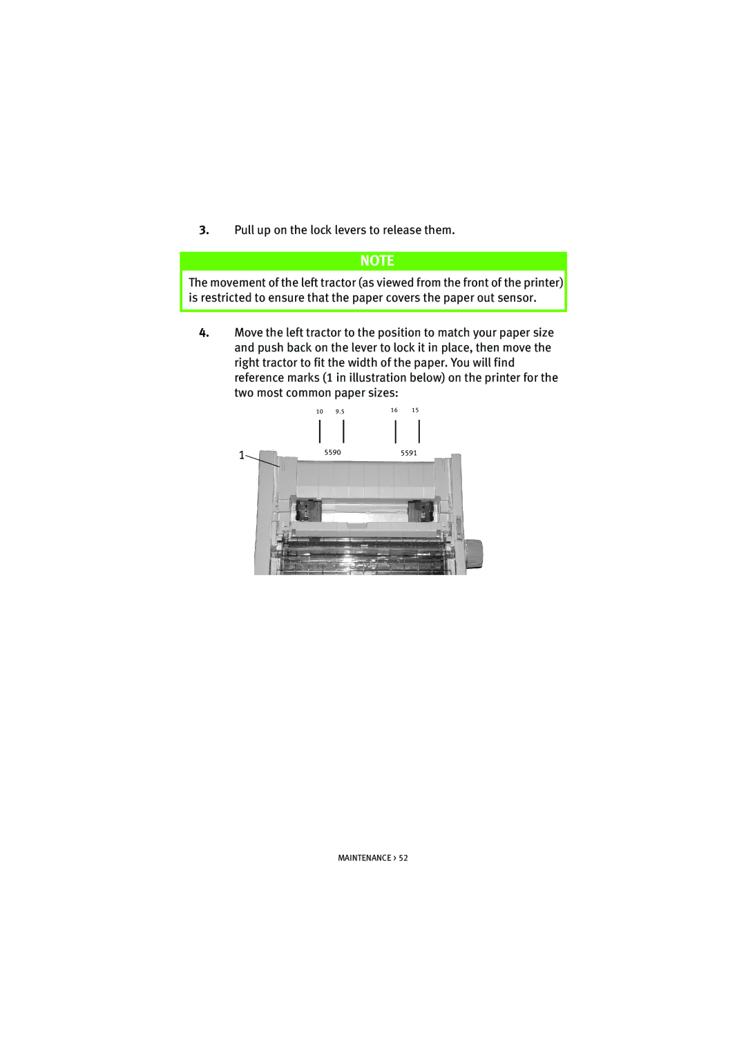 HP ML5590/91 manual Pull up on the lock levers to release them 