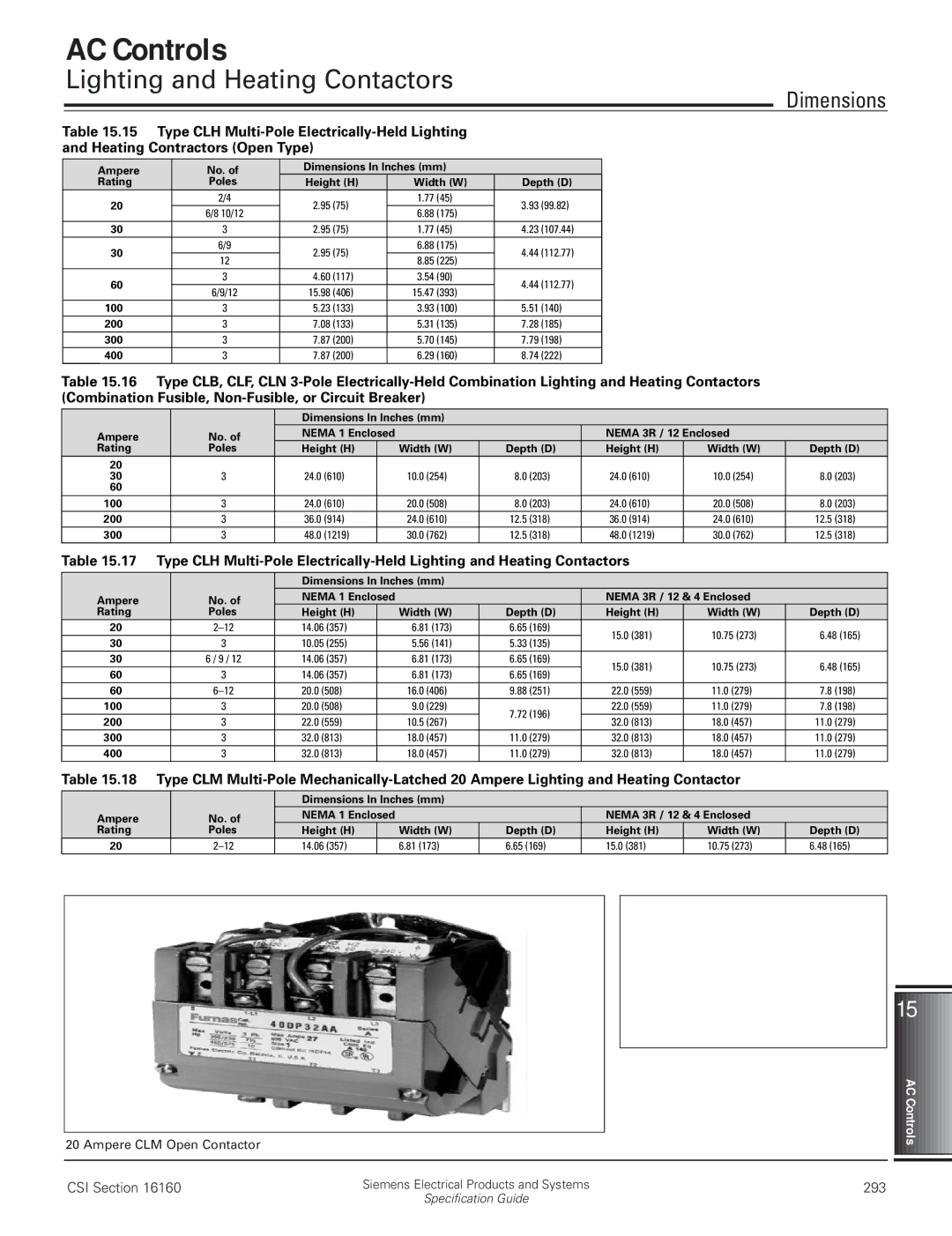 HP Class SMF, Class MMS and MRS, Type F02, Type K02 manual Lighting and Heating Contactors 