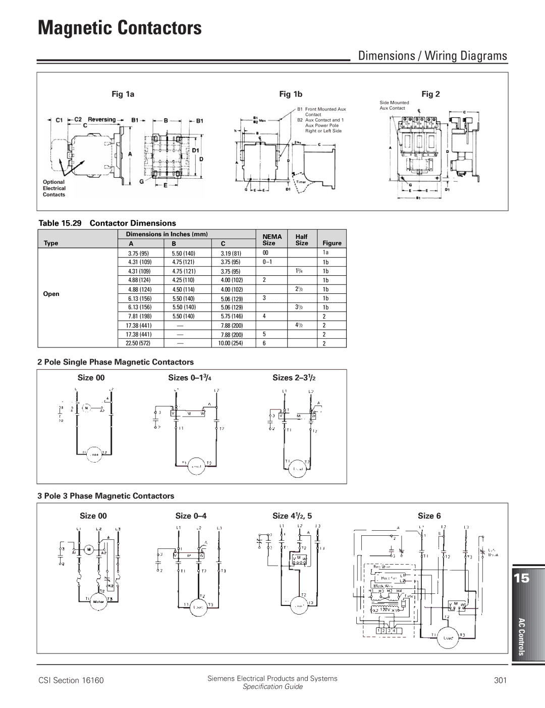 HP Type F02, MMS and MRS Dimensions / Wiring Diagrams, Contactor Dimensions, Pole Single Phase Magnetic Contactors Size 