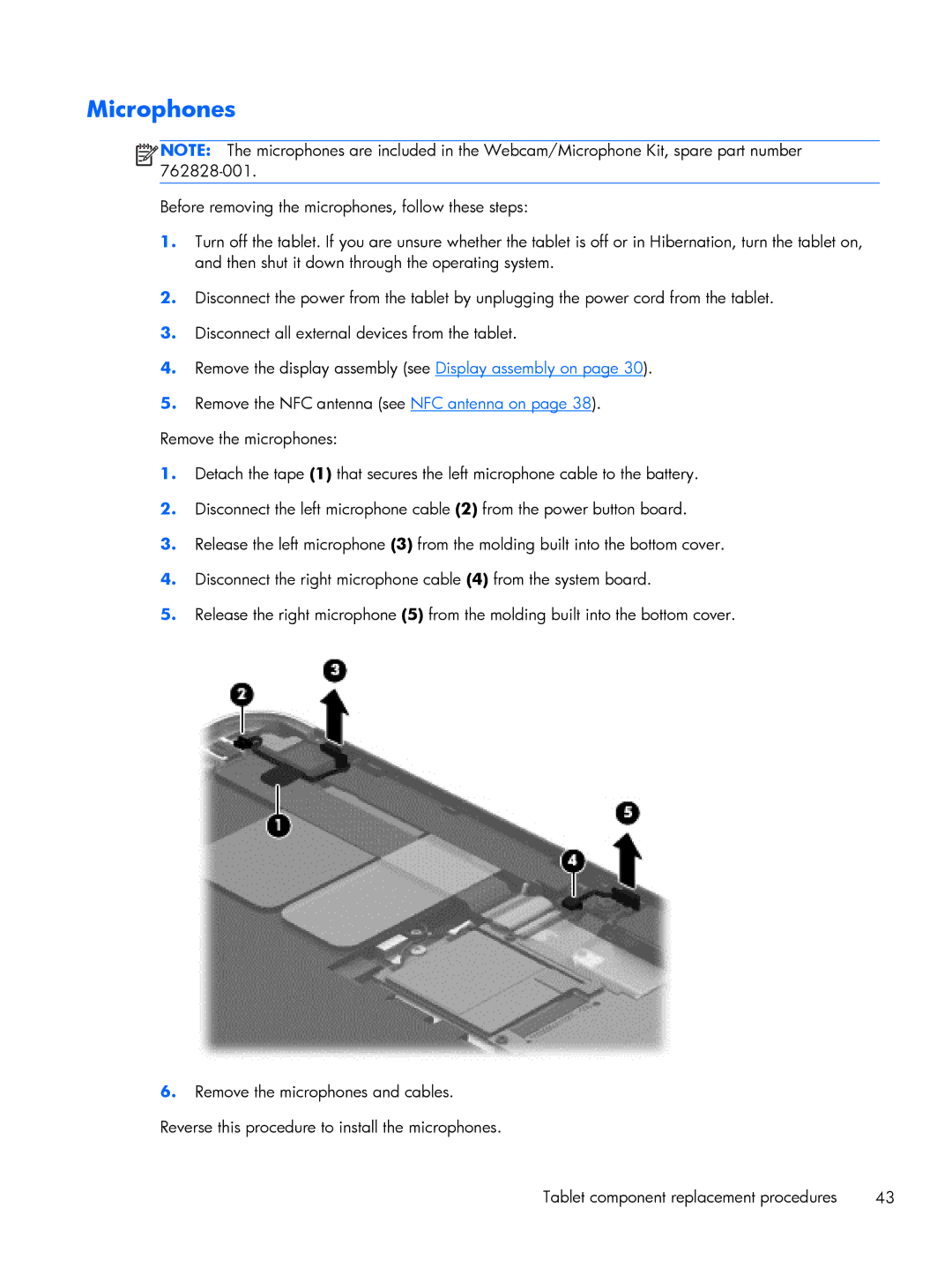 HP Mobile POS G1 Solution, Mobile POS G2 Solution manual Microphones 