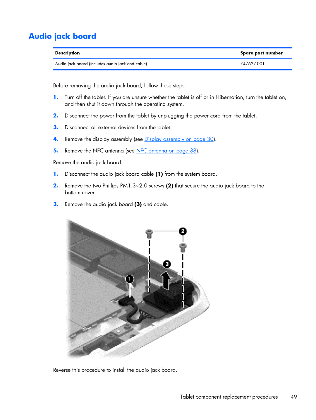 HP Mobile POS G1 Solution, Mobile POS G2 Solution manual Audio jack board 