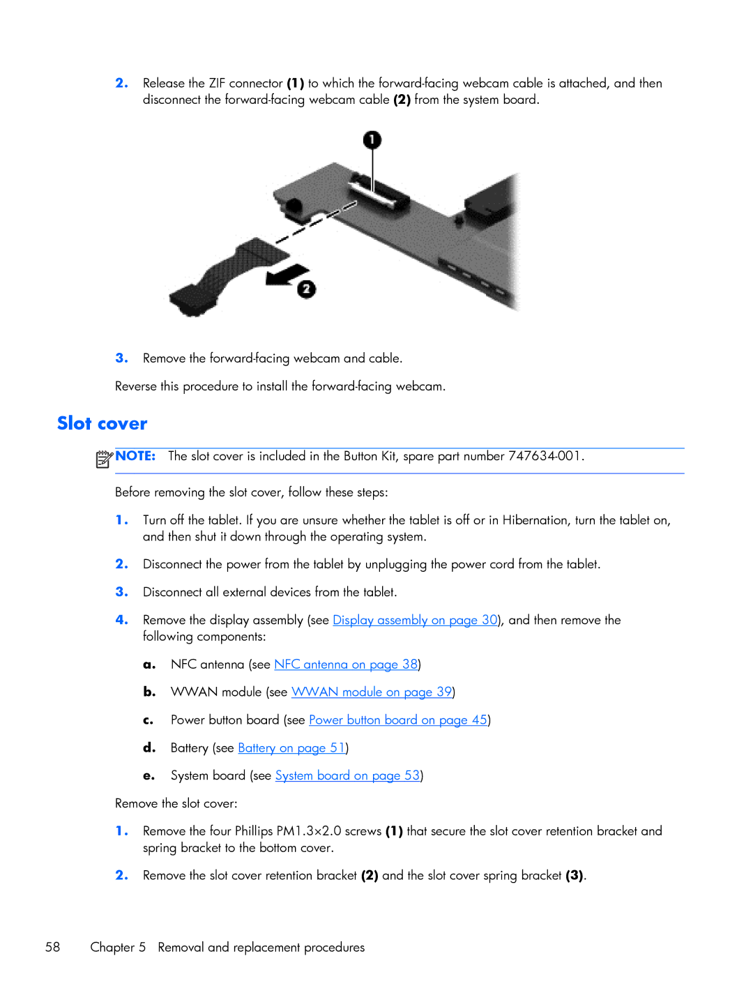 HP Mobile POS G2 Solution, Mobile POS G1 Solution manual Slot cover 