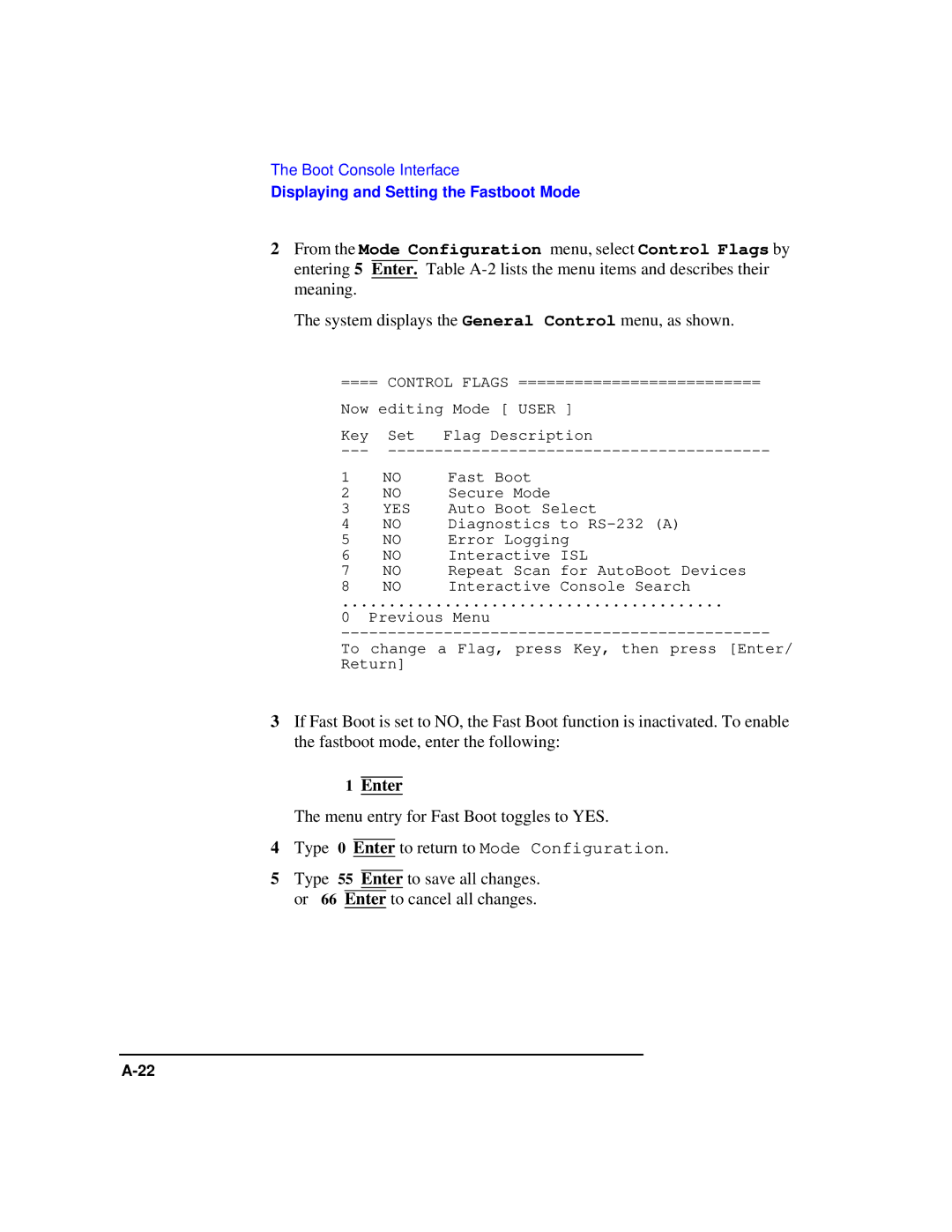 HP Model 743 manual System displays the General Control menu, as shown, Yes 