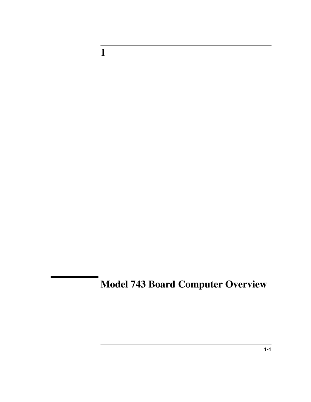 HP manual Model 743 Board Computer Overview 