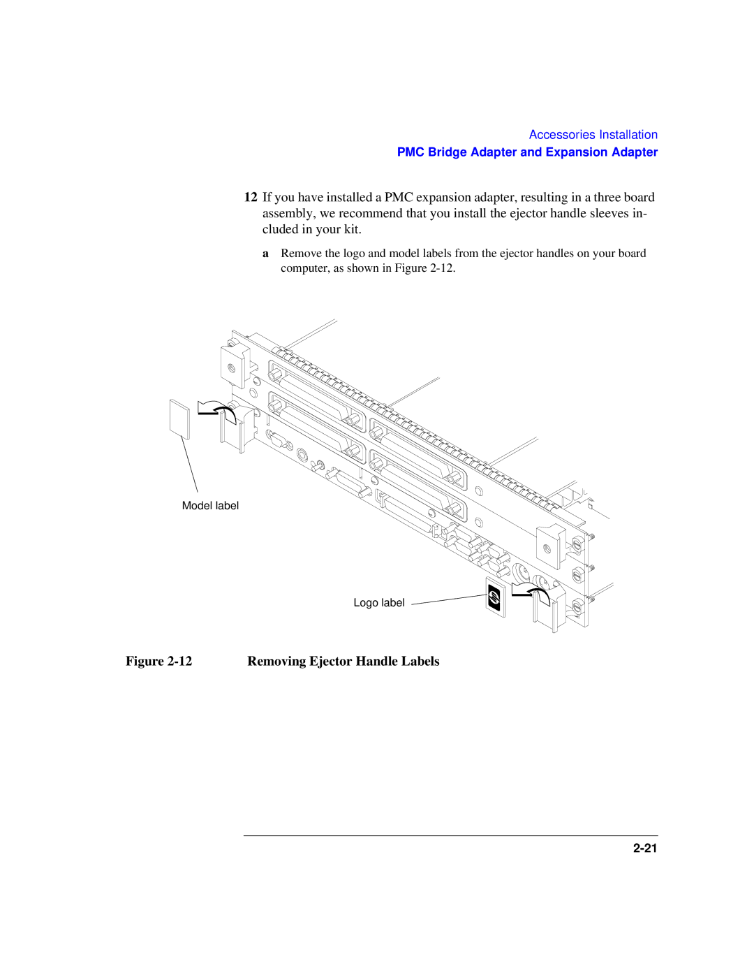 HP Model 743 manual Removing Ejector Handle Labels 