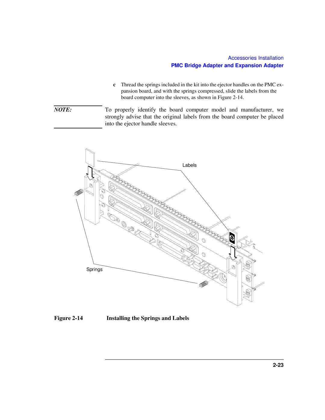 HP Model 743 manual Installing the Springs and Labels 