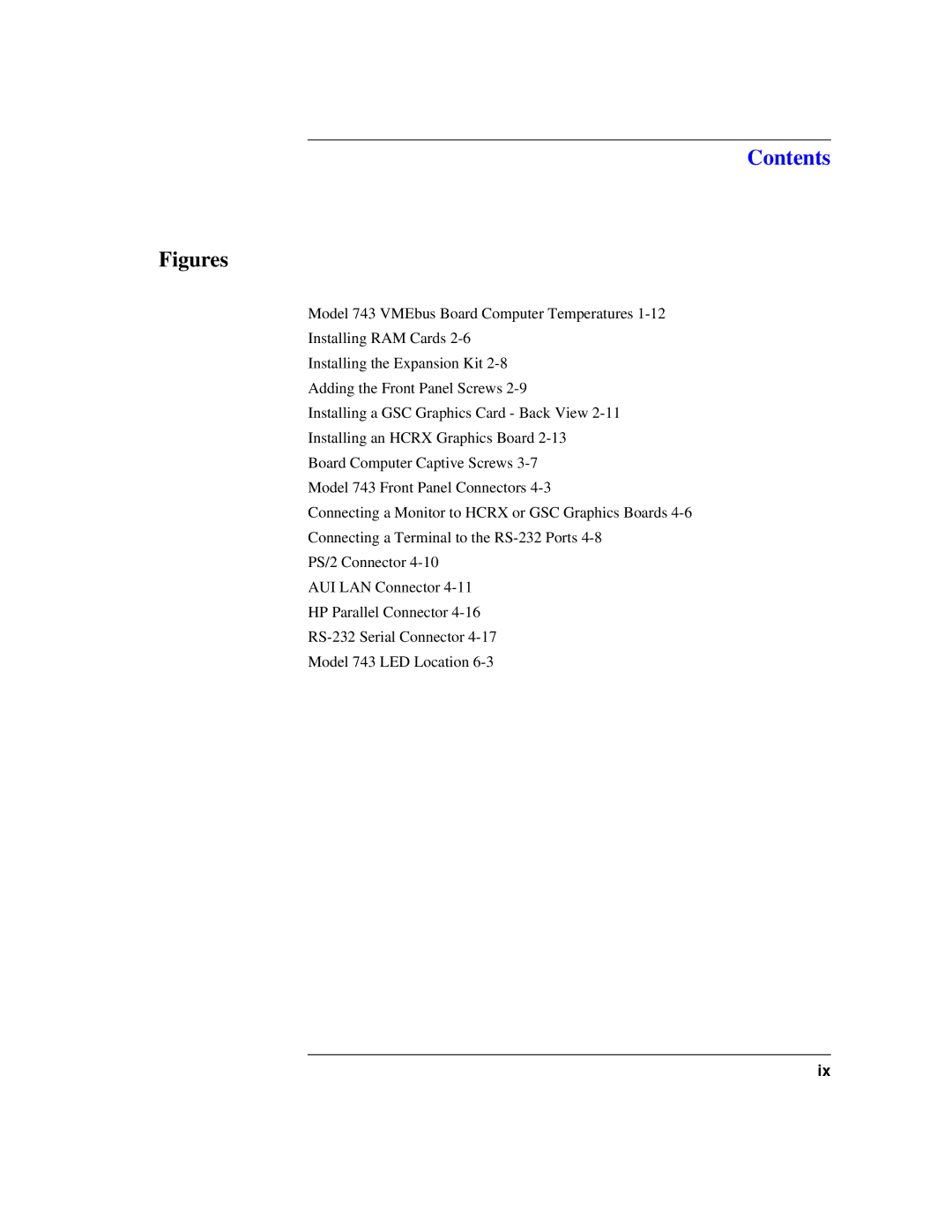 HP Model 743 manual Figures 