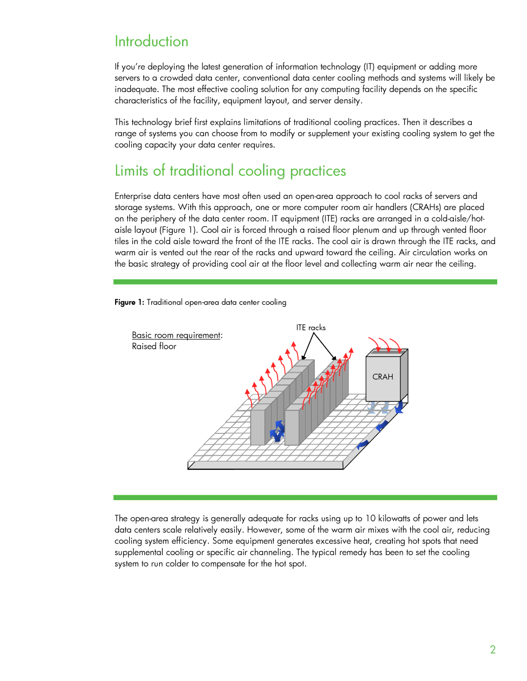 HP Modular Cooling System manual Introduction, Limits of traditional cooling practices 