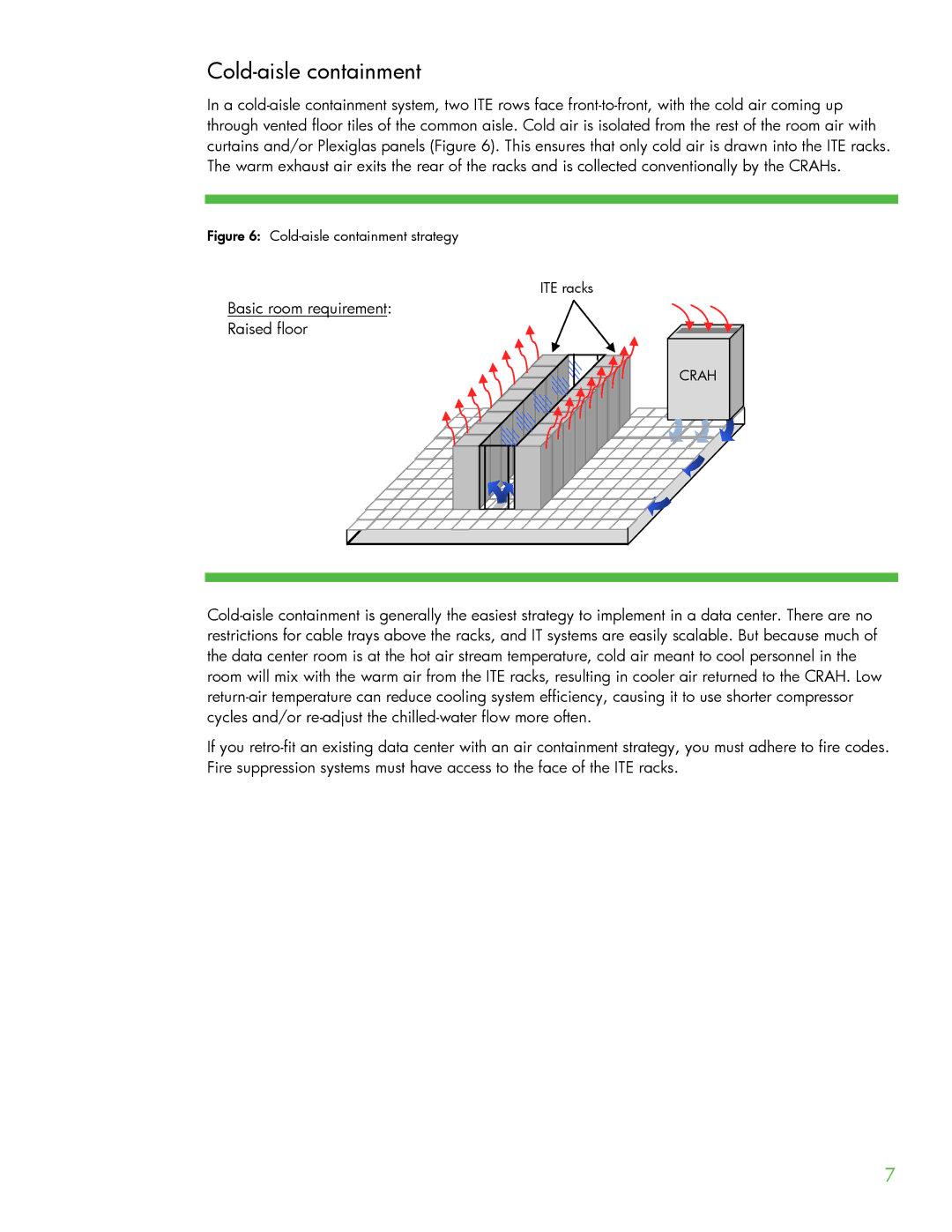 HP Modular Cooling System manual Cold-aisle containment strategy ITE racks 