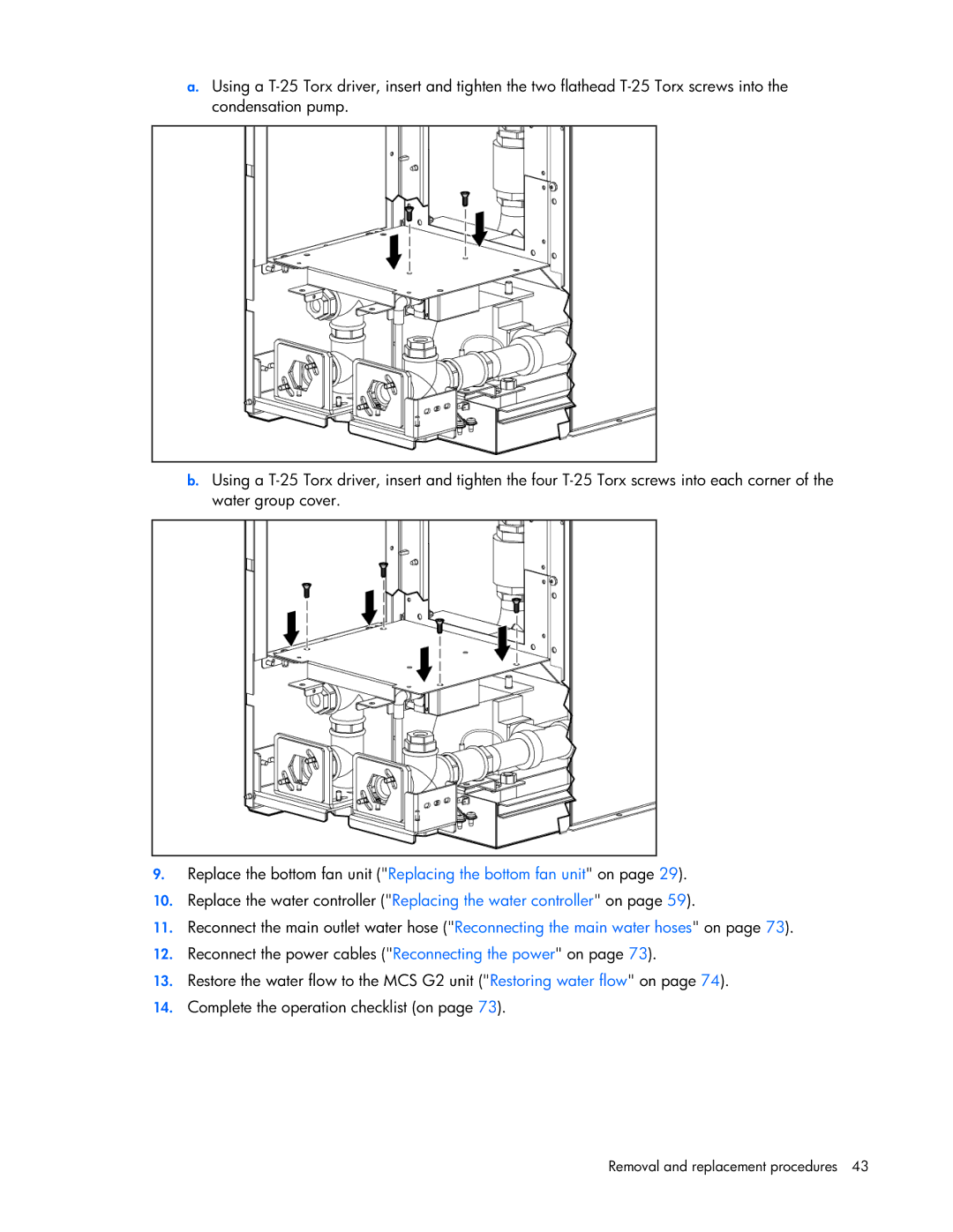 HP Modular Cooling System manual Removal and replacement procedures 